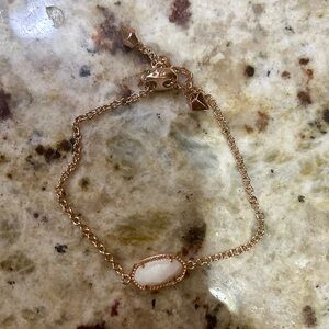 Kendra Scott Rose Gold Elaina Bracelet with White Stone